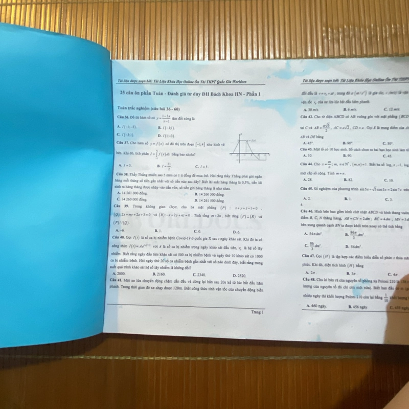 Ôn tập phần tư duy toán học kỳ thi đánh giá tư duy đại học bách khoa hà nội 447149