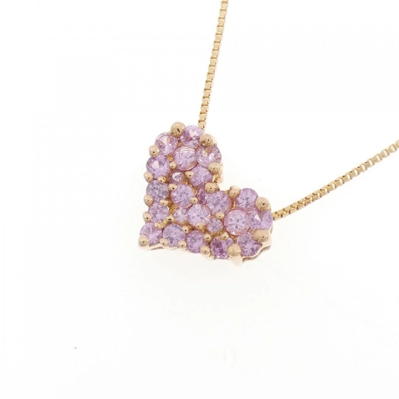 K18PG Dây chuyền hình trái tim Sapphire 0.50CT - Hàng hiệu Chính hãng 863332