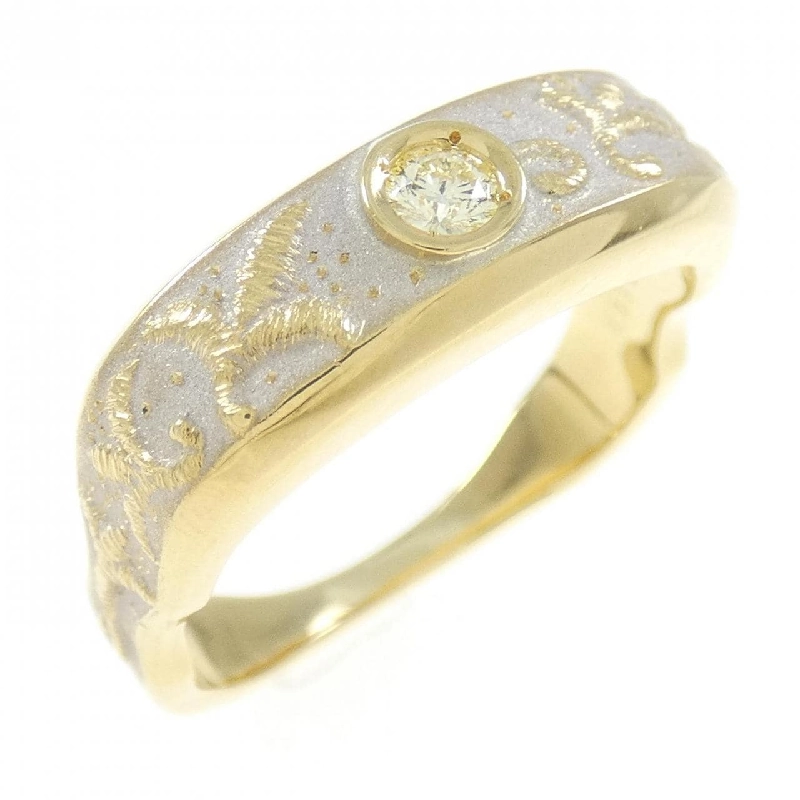 Nhẫn kim cương K18YG/K18WG 0.088CT 673396