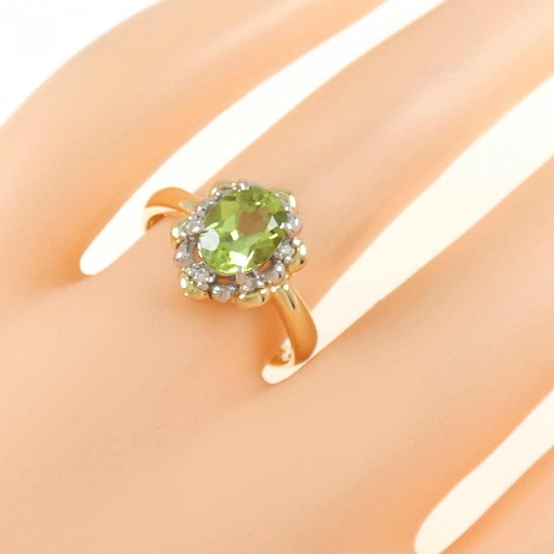 K18YG/PT Nhẫn Peridot - Hàng hiệu Chính hãng 859387