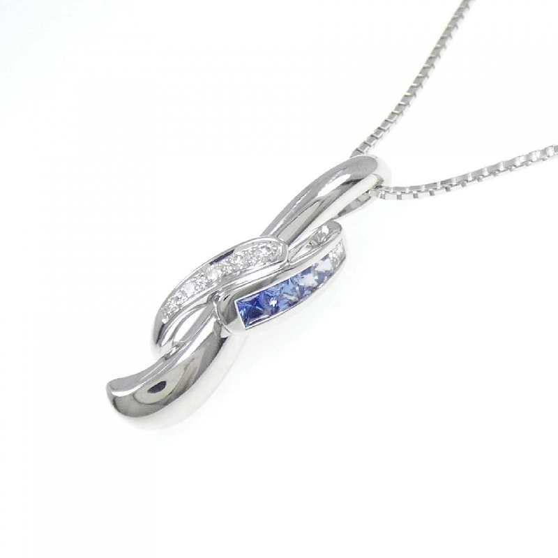 K18WG Sapphire Necklace 0.30CT - Hàng hiệu Authentic 862324