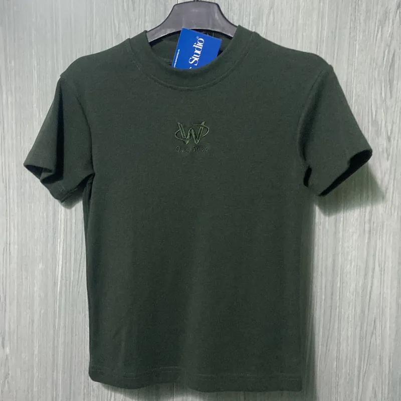 Á baby tee xanh lá đậm 567883