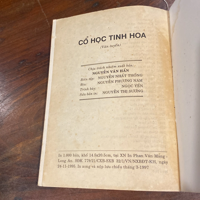 CỔ HỌC TINH HOA, XUẤT BẢN NĂM 1997 508134