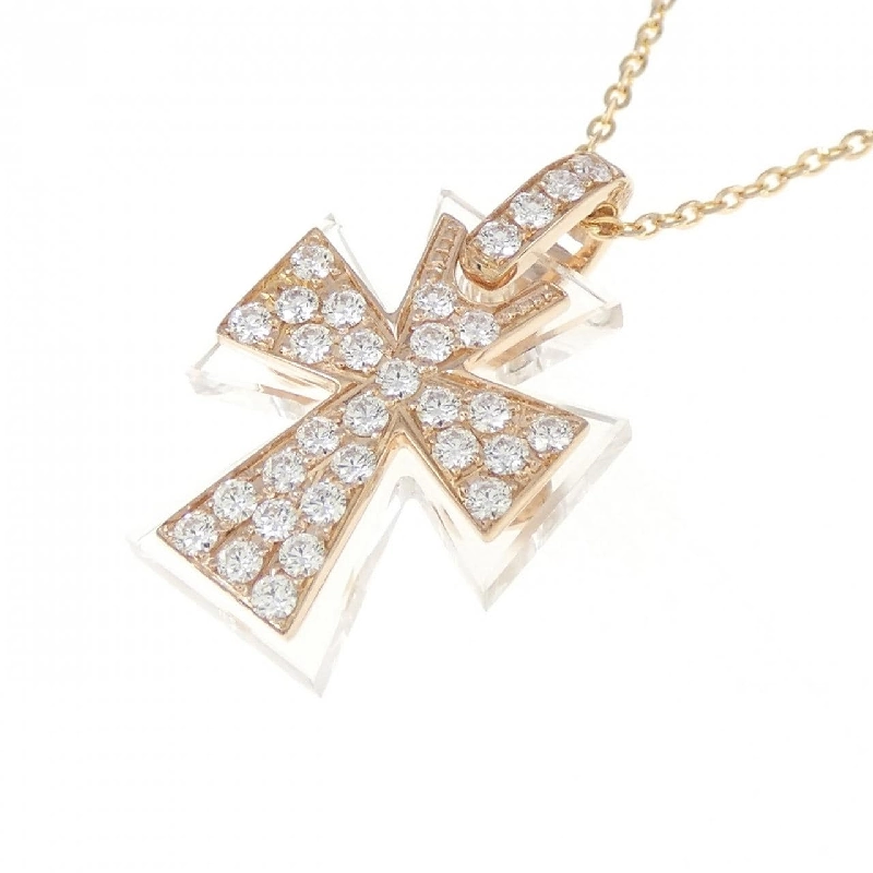 K18PG Cross Quarts Necklace - Hàng hiệu Authentic 862035