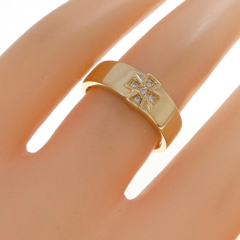 Nhẫn kim cương K18YG hình chữ thập 0.03CT - Hàng hiệu chính hãng 852191