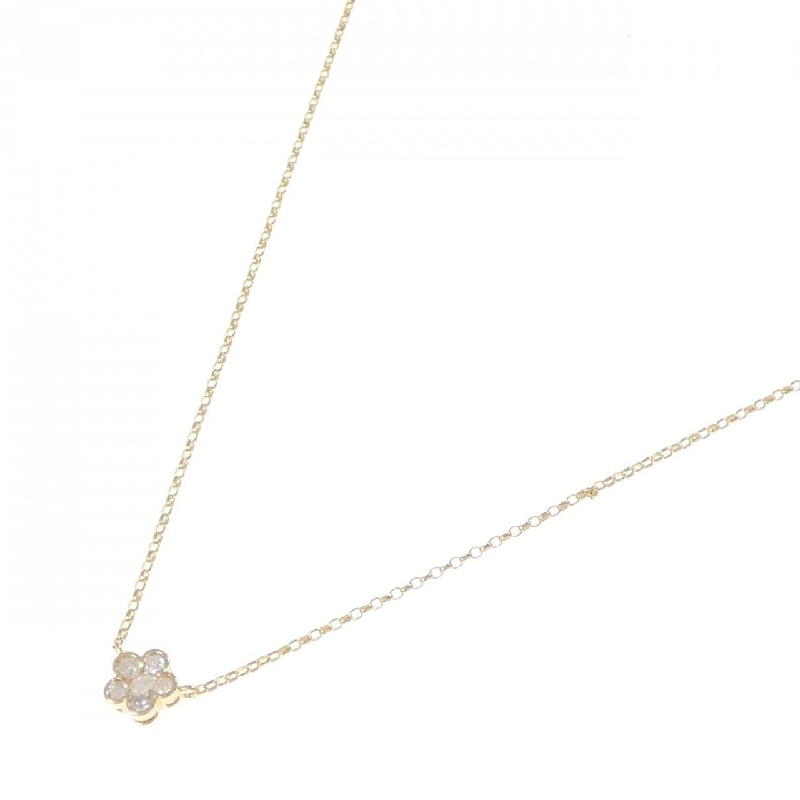 K18YG Hoa Kim Cương Dây Chuyền 0.10CT - Hàng hiệu Chính hãng 859737