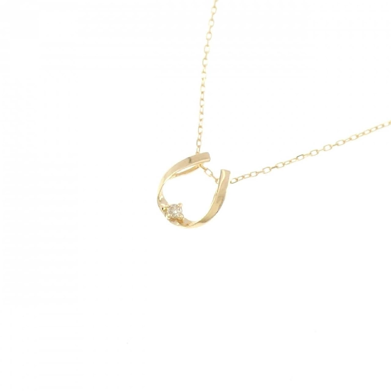 K18YG Móng ngựa Kim cương Dây chuyền - Hàng hiệu Chính hãng 860917