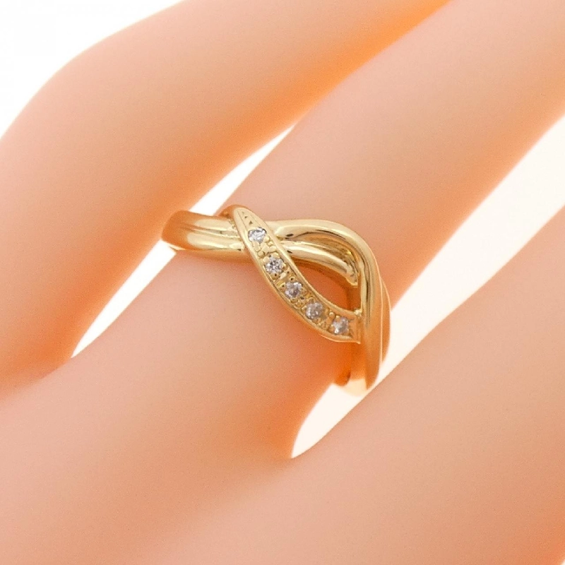 Nhẫn kim cương K18YG 0.04CT 669004