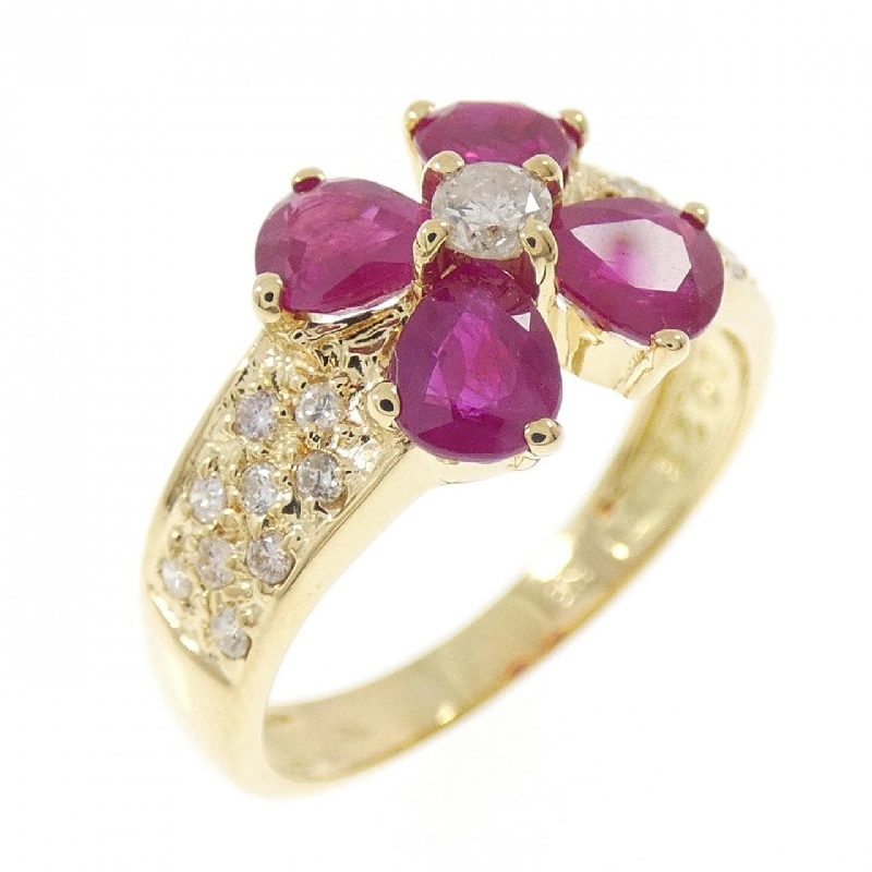 Nhẫn ruby hoa K18YG 1.50CT 667874