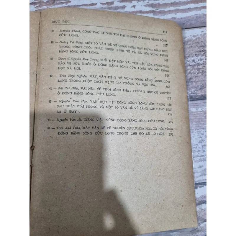 MỘT SỐ VẤN ĐỀ KHOA HỌC XÃ HỘI VỀ ĐỒNG BẰNG SÔNG CỬU LONG 714300