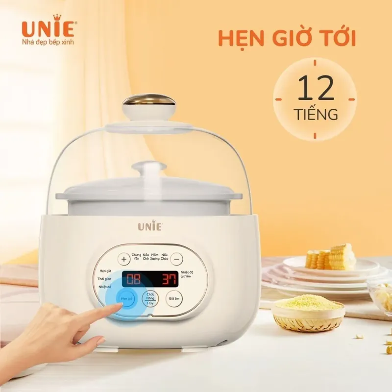 Nồi nấu chậm UNIE USC102W hẹn giờ 12 tiếng, 4 chế độ nấu tiện lợi 692606
