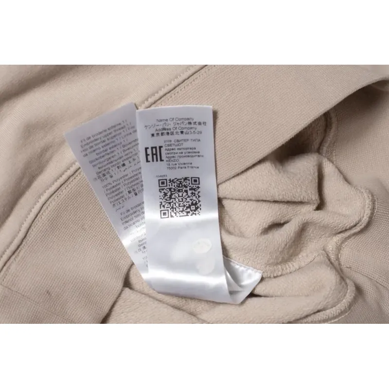 Áo nỉ tay dài Kenzo jumper màu be size S chính hãng 719292