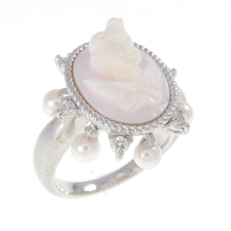 Nhẫn Shell Cameo K18WG - Hàng hiệu Authentic 853207