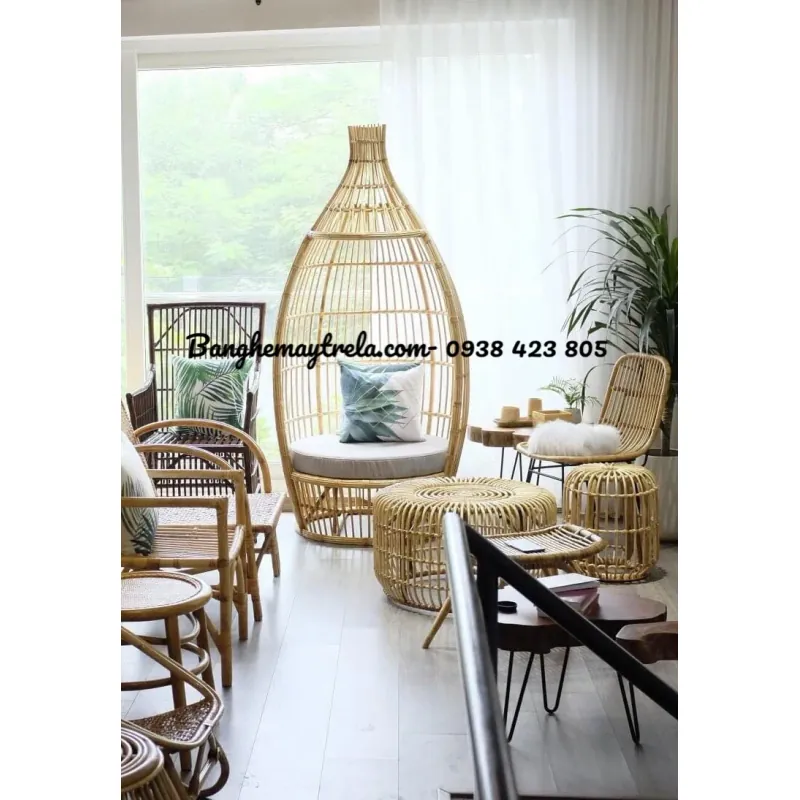 Ghế mây tổ chim decor trang trí 696871