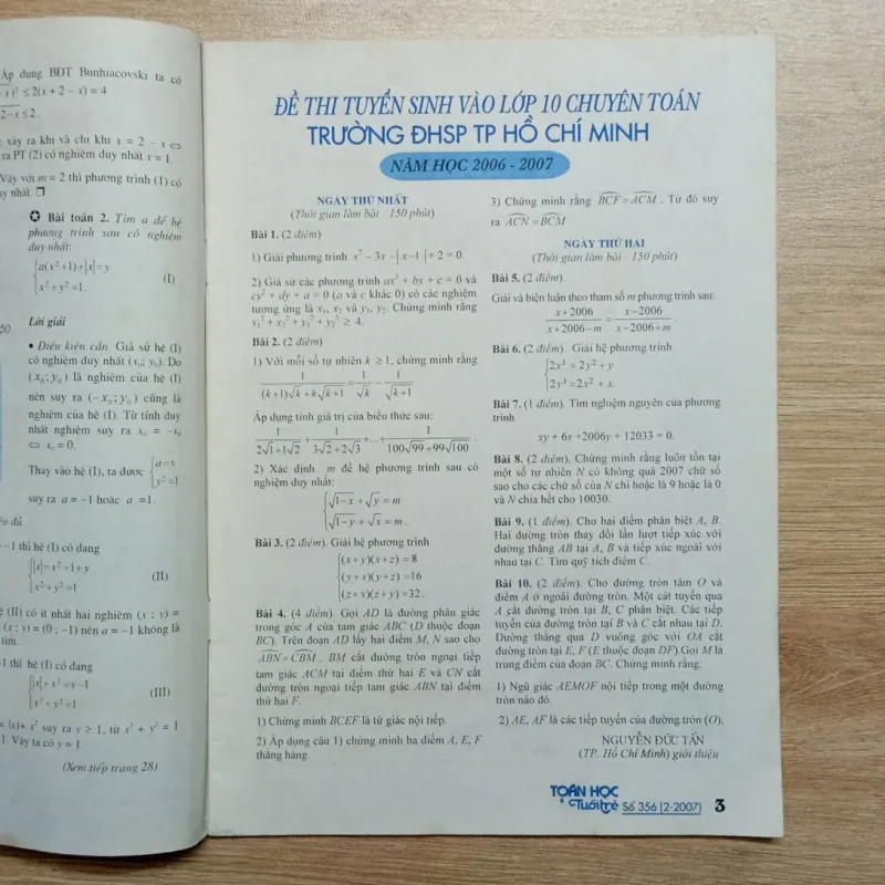 Báo Toán Học & Tuổi Trẻ - Số 356 (2/2007) 1029914
