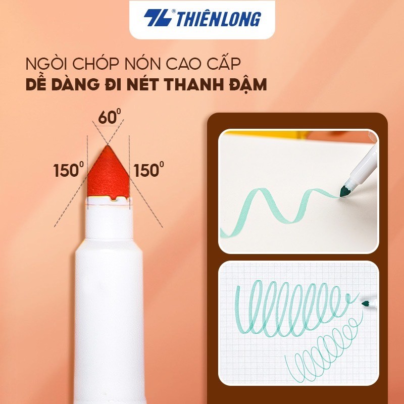 Bút lông màu Fiber Pen 20 màu Retro Thiên Long Colokit rửa được SWM-C009 178099