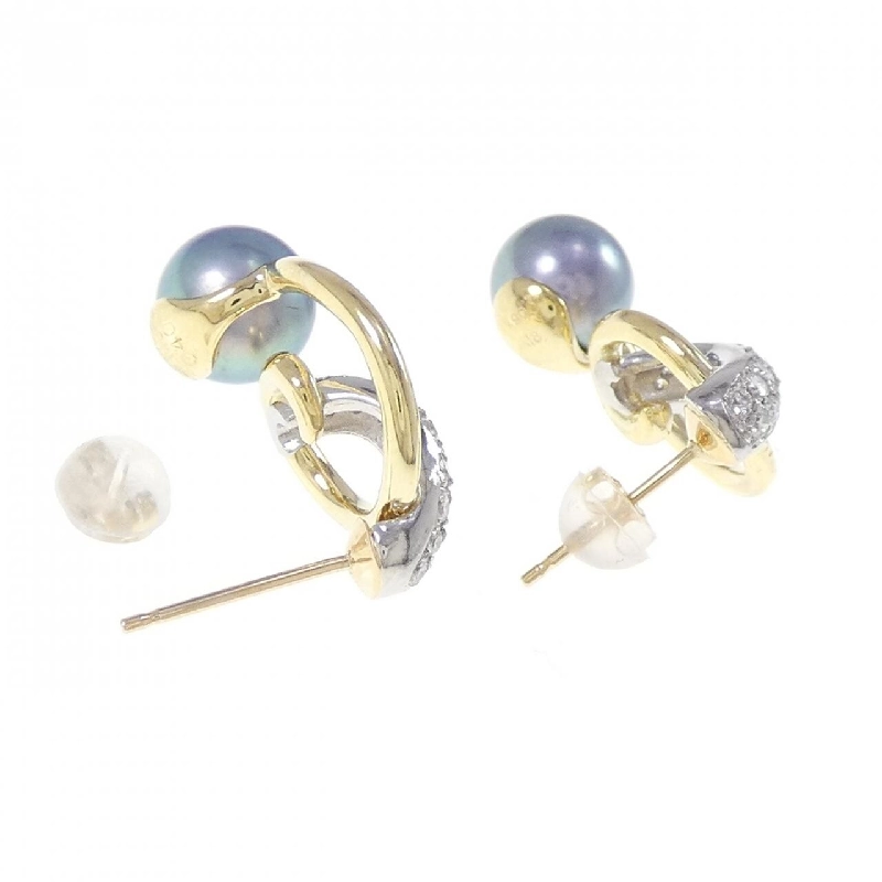 K18YG/PT900 Bông tai ngọc trai Akoya 8.0mm - Hàng hiệu Chính hãng 870276