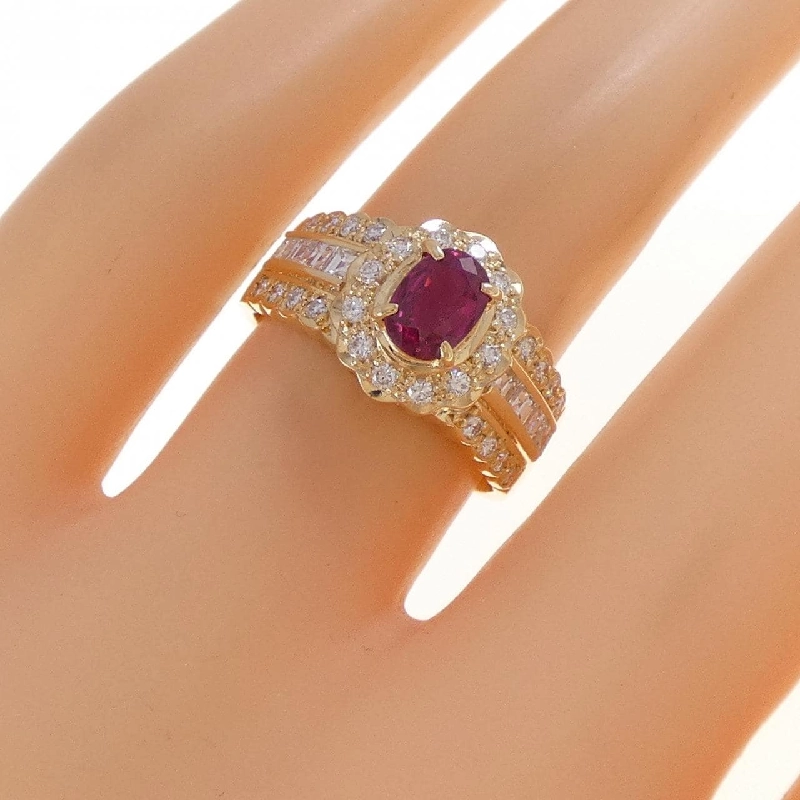 Nhẫn Ruby K18YG 0.77CT - Hàng hiệu Chính hãng 853007