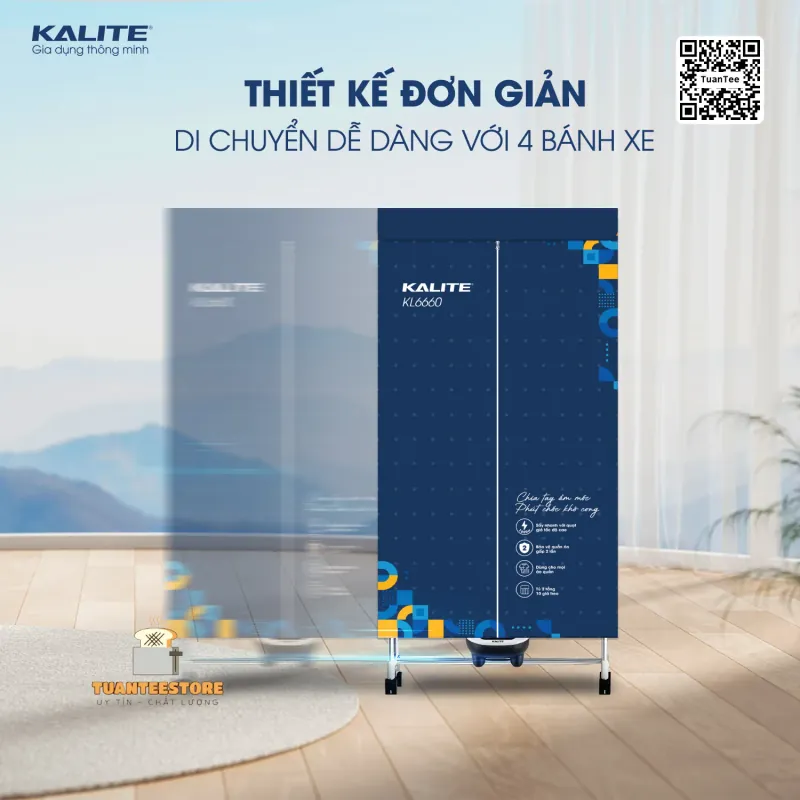 Tủ sấy quần áo đa năng KALITE KL6660 diệt khuẩn nấm mốc 601514