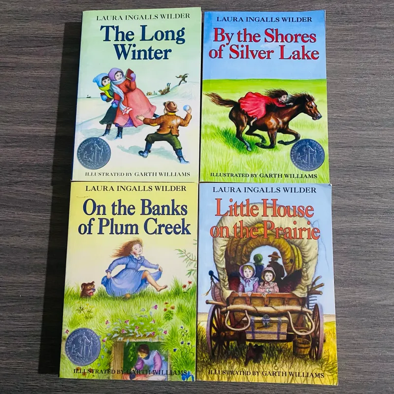 Ngôi nhà nhỏ trên thảo nguyên bản tiếng Anh- Little house on the Prairie - 4 cuốn 564474
