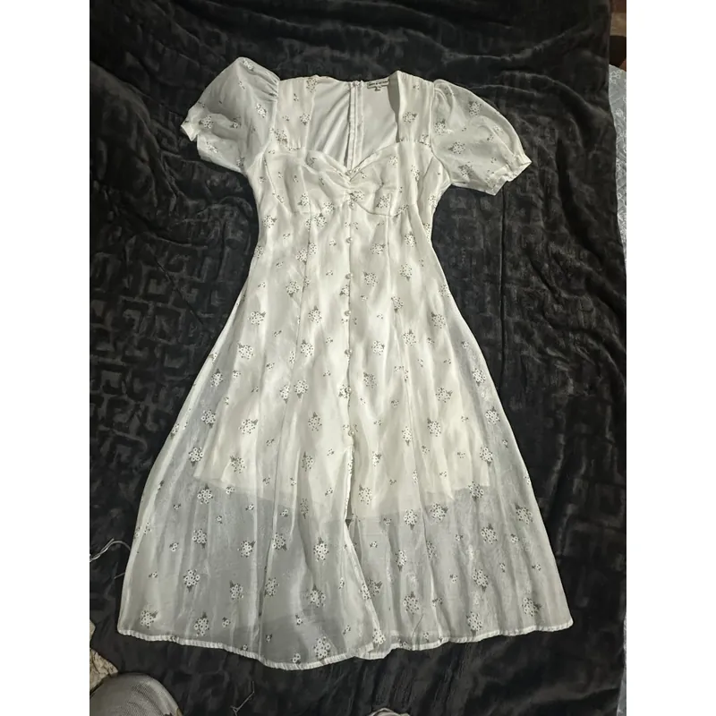 Váy voan tơ hoạ tiết hoa đính ngọc size M 728479