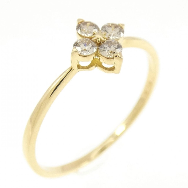 【Sản phẩm mới】Nhẫn kim cương K18YG hình hoa 0.15CT 670662