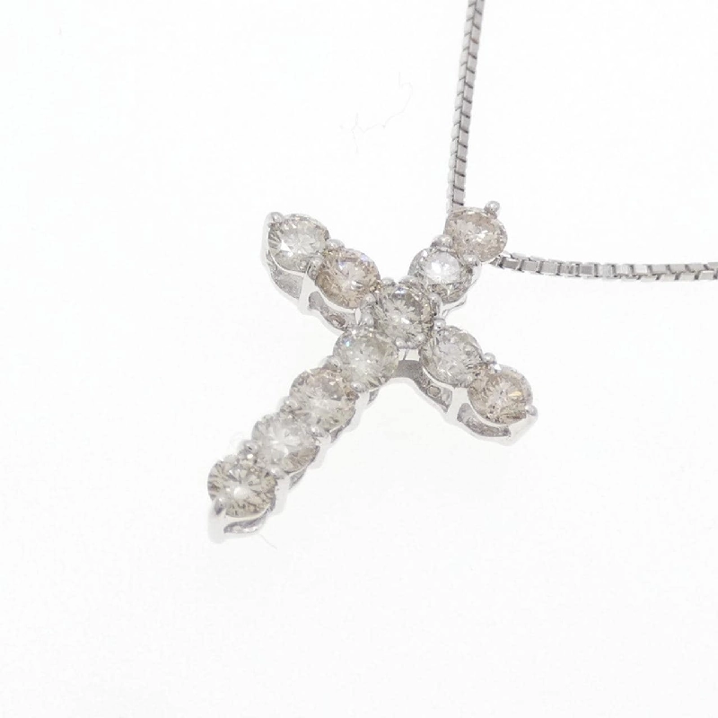 K18WG Dây chuyền kim cương chéo 1.00CT - Hàng hiệu Chính hãng 857495