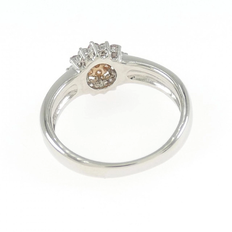 Nhẫn kim cương hoa PT900/K18PG 0.20CT 666979