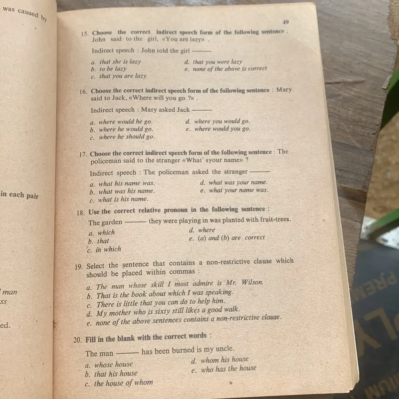 Bài thi trắc nghiệm Anh văn 12AB, Sinh ngữ 1 735440