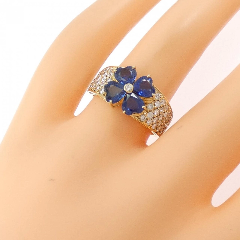 Nhẫn Sapphire Hoa K18YG 2.29CT - Hàng hiệu Chính hãng 849921