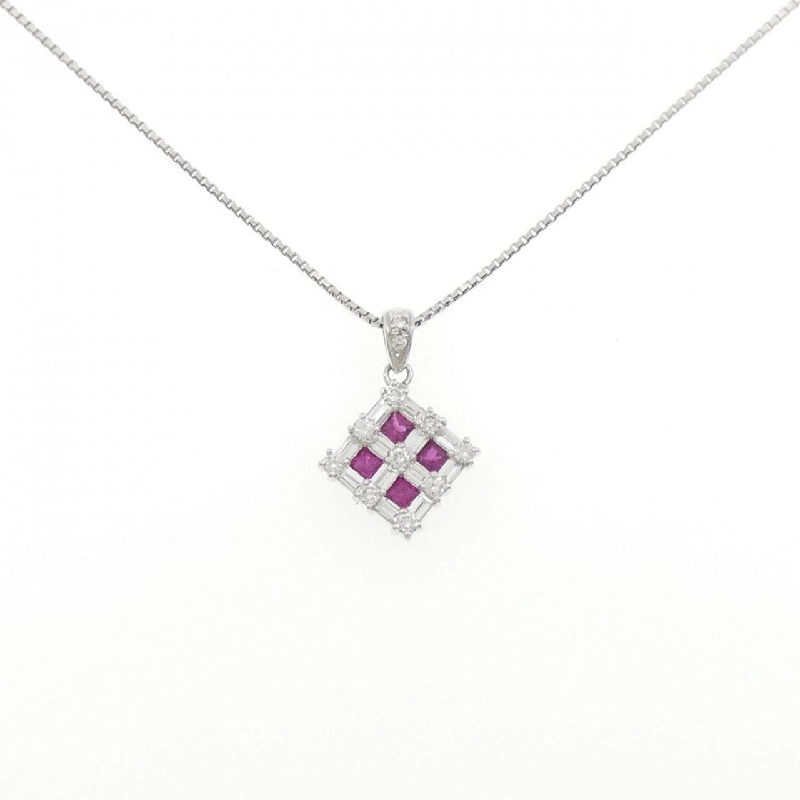 Dây chuyền ruby PT900/PT850 0.68CT - Hàng hiệu Authentic 859053