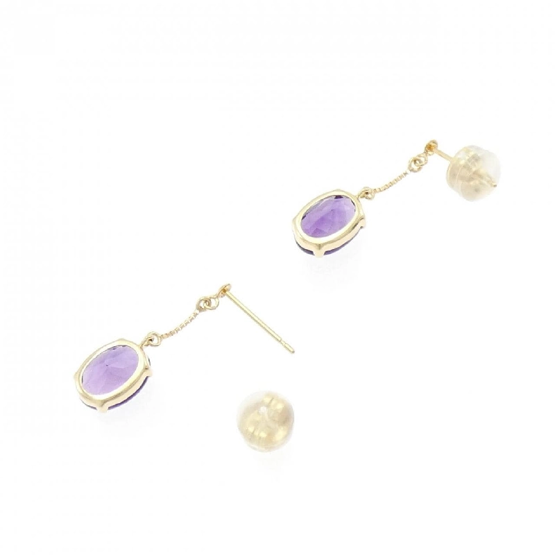 K18YG Amethyst Bông tai - Hàng hiệu Chính hãng 869705