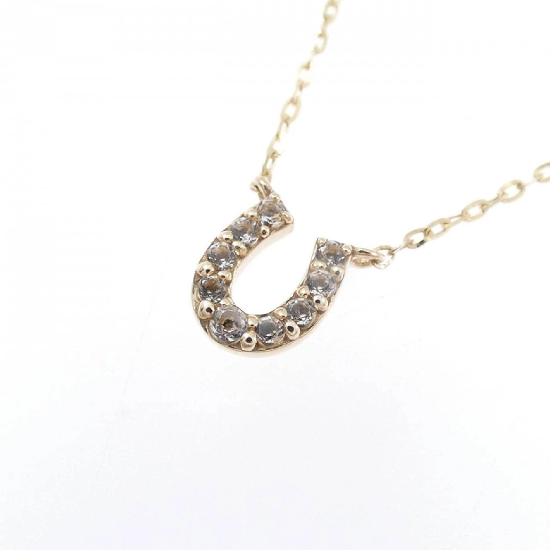 K10YG Nhẫn móng ngựa Đá Topaz Trắng - Hàng hiệu Chính hãng 855662