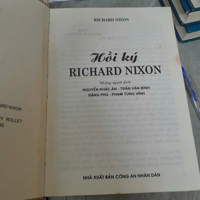 HỒI KÝ RICHARD NIXON - RICHARD NIXON ( NGUYỄN KHẮC ÂN, TRẦN VĂN BÌNH DỊCH) 1005502