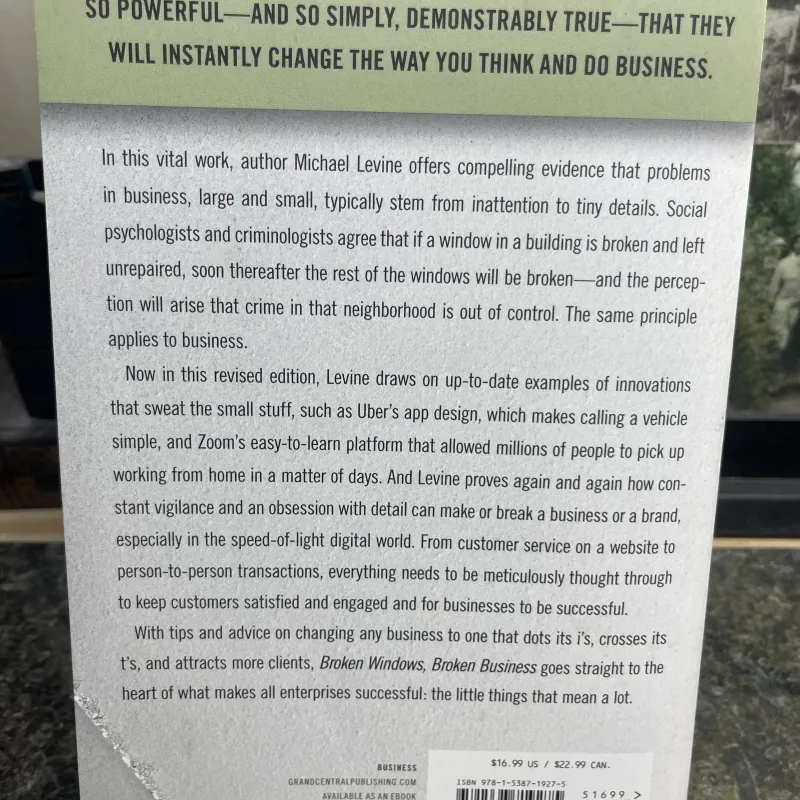 Broken windows, broken business Michael Levine 751278