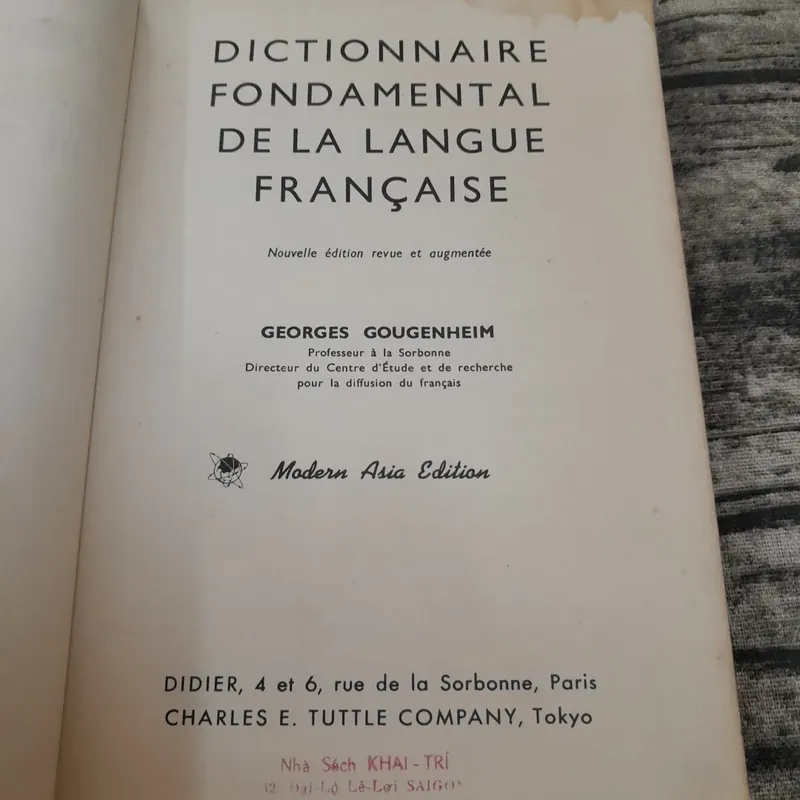 Từ điển tiếng Pháp cơ sở- Dict Fondamental De La... Modern Asia Ed. TG Georges Gougenheim 737871