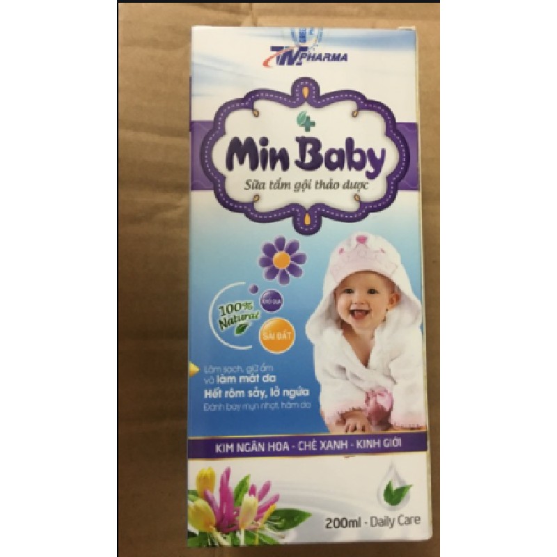 Sữa tắm gội thảo dược Min Baby 2734