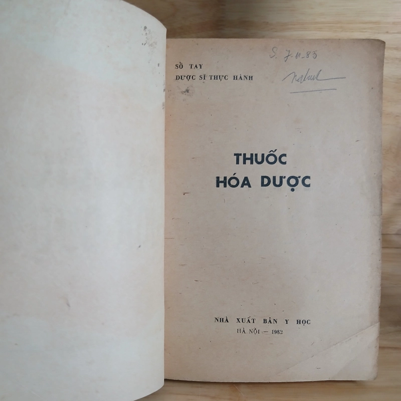 Sổ Tay Dược Sỹ Thực Hành - Thuốc Hóa Dược (Xb 1982) 447326