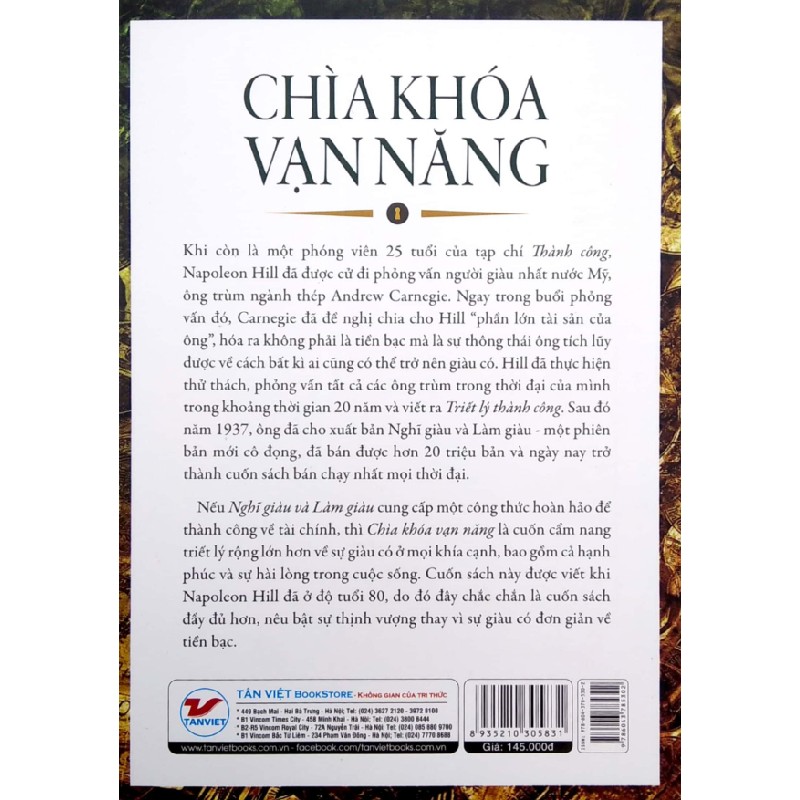 Chìa Khóa Vạn Năng - Mở Khóa Bí Mật Trong Thành Công Của Napoleon Hill - Napoleon Hill 138375