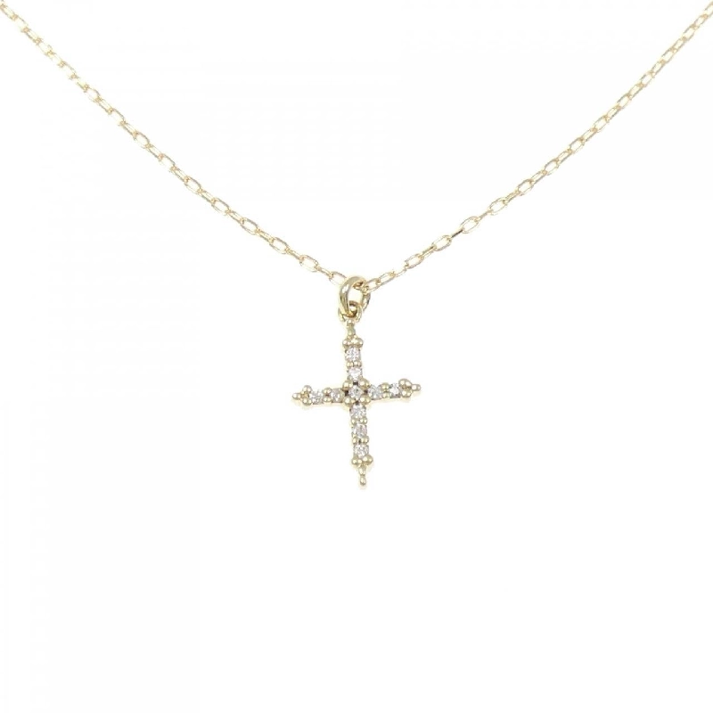 K10YG/K18YG Vòng cổ kim cương chéo 0.05CT - Hàng hiệu Chính hãng 859166