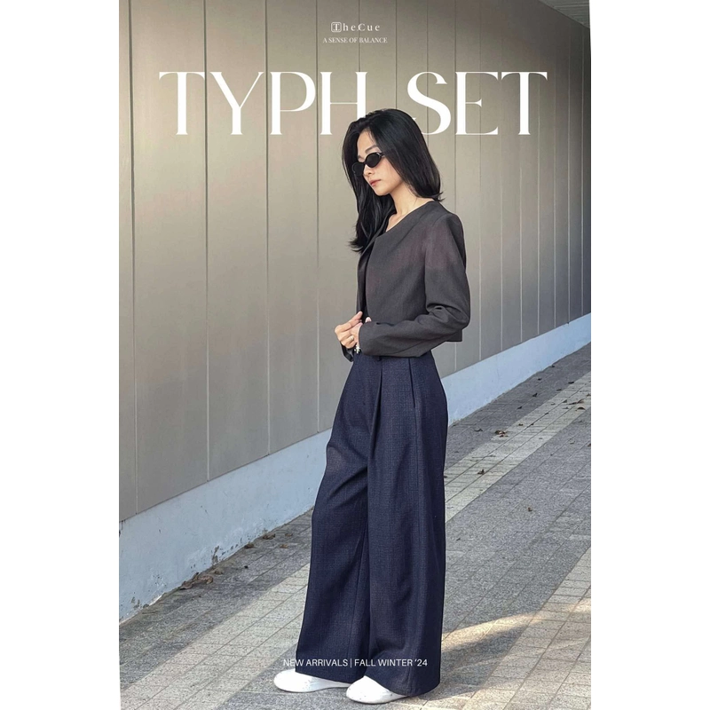 Áo blazer xám size s dáng croptop màu xám vải chéo hàn dày dặn 466010