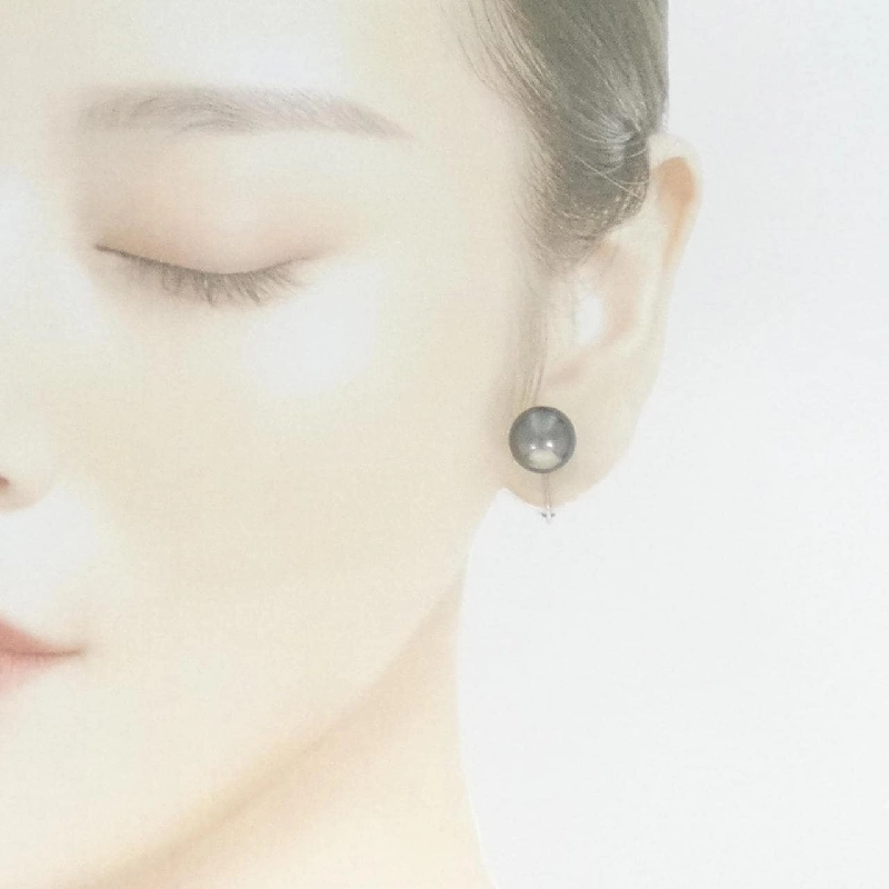 K14WG Bông tai ngọc trai đen 11.1mm - Hàng hiệu Chính hãng 873546