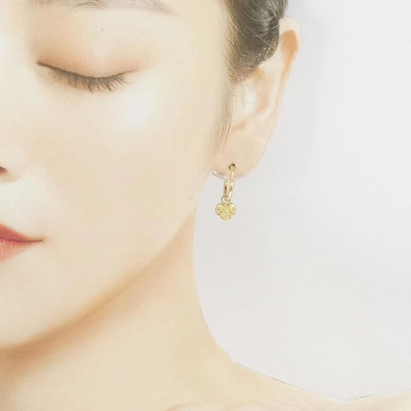 K18YG 2WAY Bông tai hình trái tim kim cương 0.20CT - Hàng hiệu Chính hãng 867248