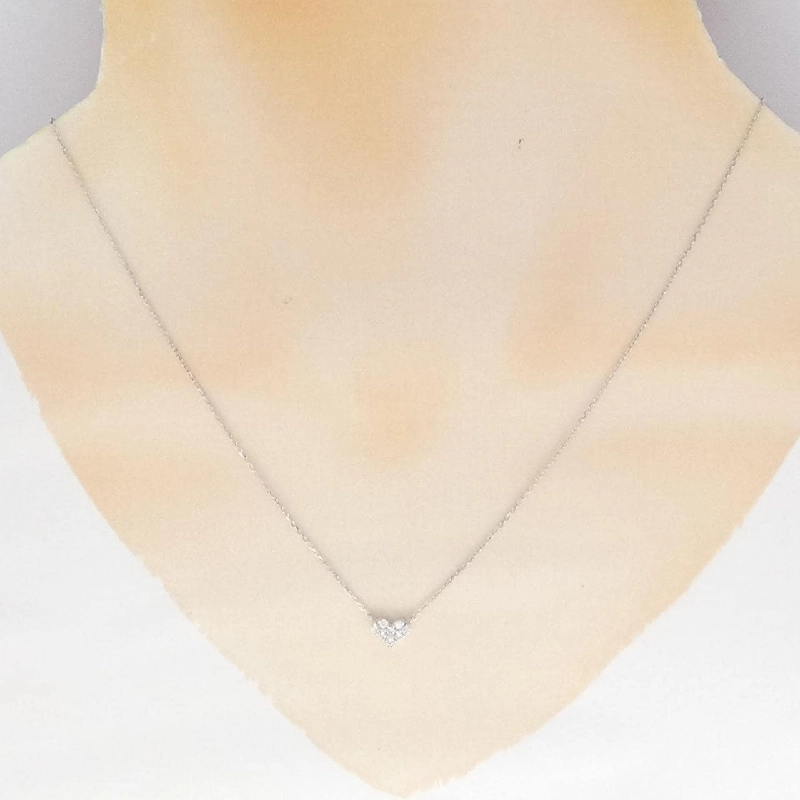K18WG Dây chuyền kim cương hình trái tim 0.13CT - Hàng hiệu Chính hãng 863679