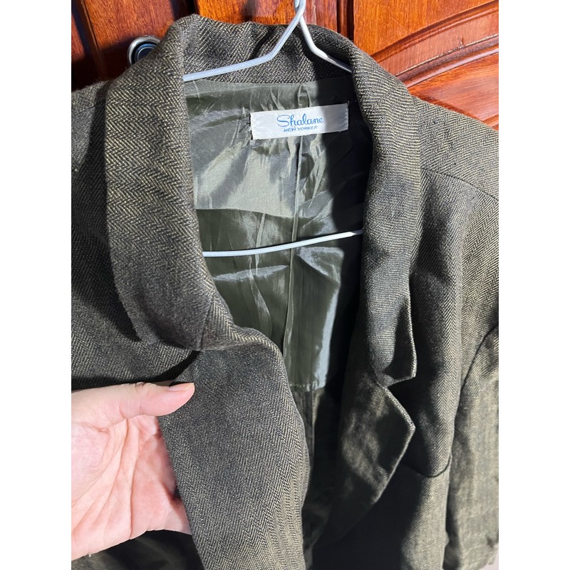 [Áo khoác] Blazer, vest xanh rêu  72985