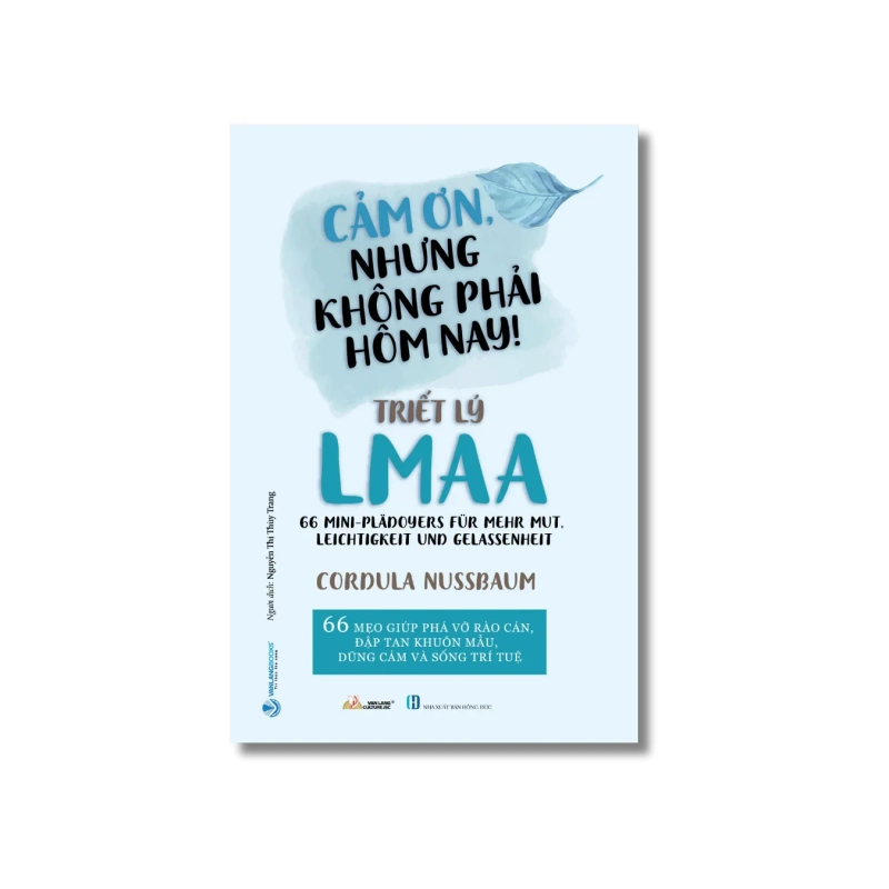Triết lý LMAA - Cảm ơn, nhưng không phải hôm nay! - Cordula Nussbaum VANVOSACH 724140