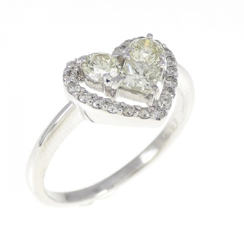 Nhẫn kim cương hình trái tim K18WG 0.67CT 670762