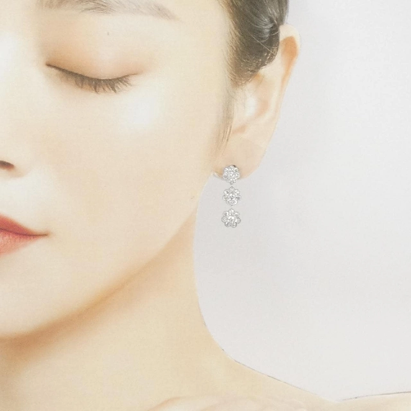 K18WG Bông tai Kim cương Hoa 2.44CT - Hàng hiệu Chính hãng 871087
