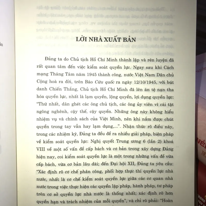 Kiểm soát quyền lực ở nước ta qua công tác kiểm tra, giám sát và kỷ luật Đảng 704312