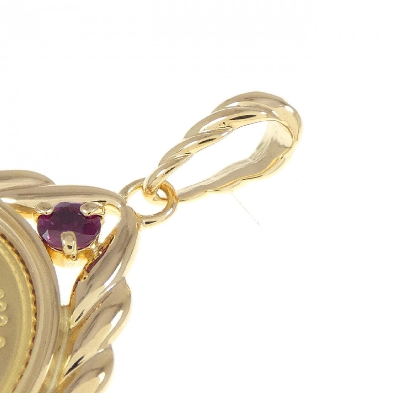 K18YG(枠) Ruby Coin Pendant - Hàng hiệu Authentic 866893